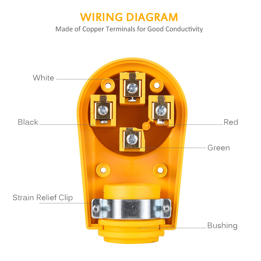 125/250v 30A 50A RV Replacement Male Plug Female Receptacle Camper Power Adapter