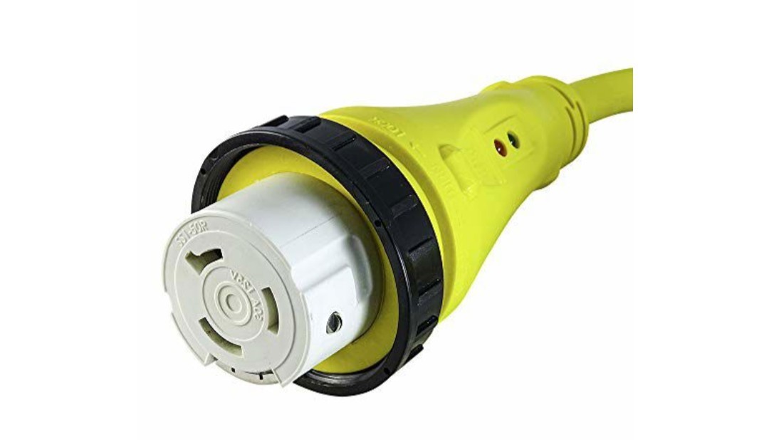 Marvine Cable Shore Power Adapter 30A L5-30P to 50A SS2-50R Dogbone 1.5Ft