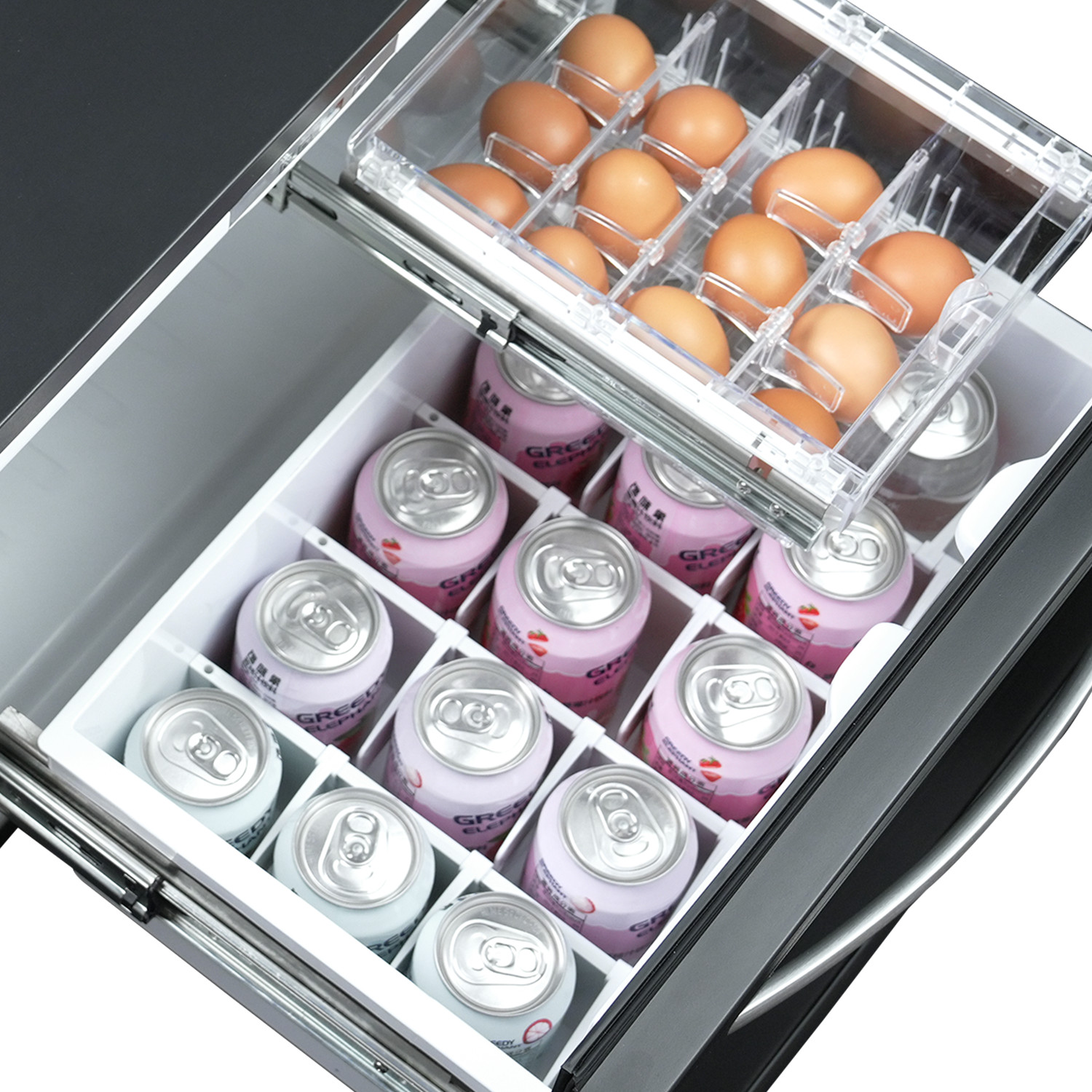 SMAD 12V/110V Drawer Fridge 1.7 cu ft 2Way Refrigerator Campervan Motorhome Boat