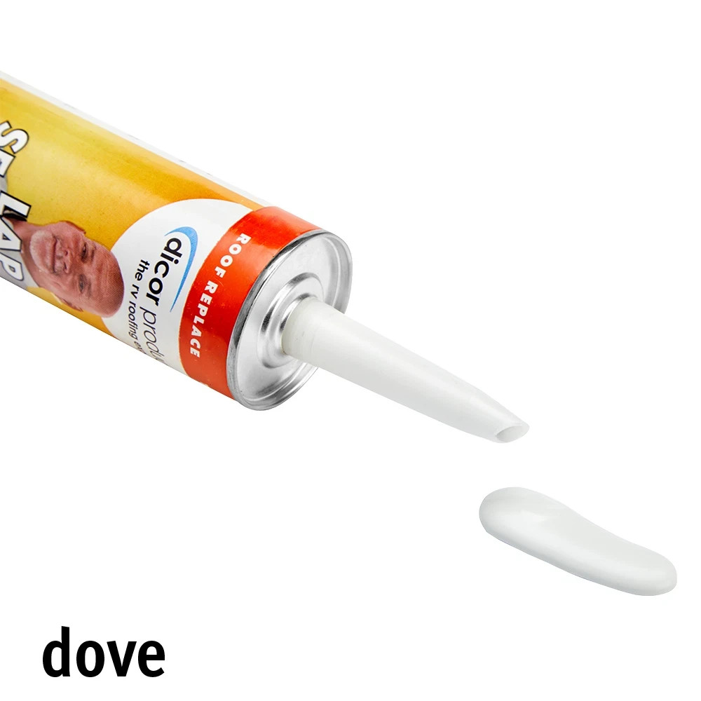NEW Dicor 501LSD, Self-Leveling Lap Sealant Dove Bright White 10.3 oz Tube