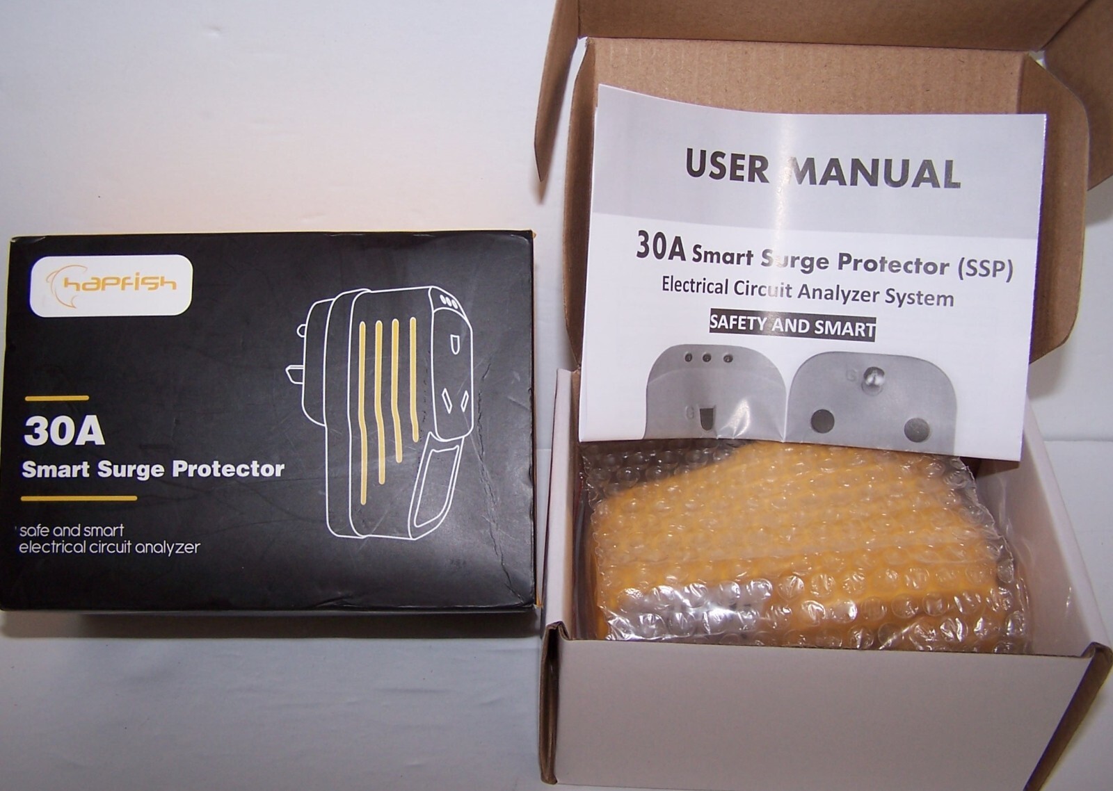 RV Surge Protector 30 Amp Hapfish 30 Amp Male to Female RV Surge Protector