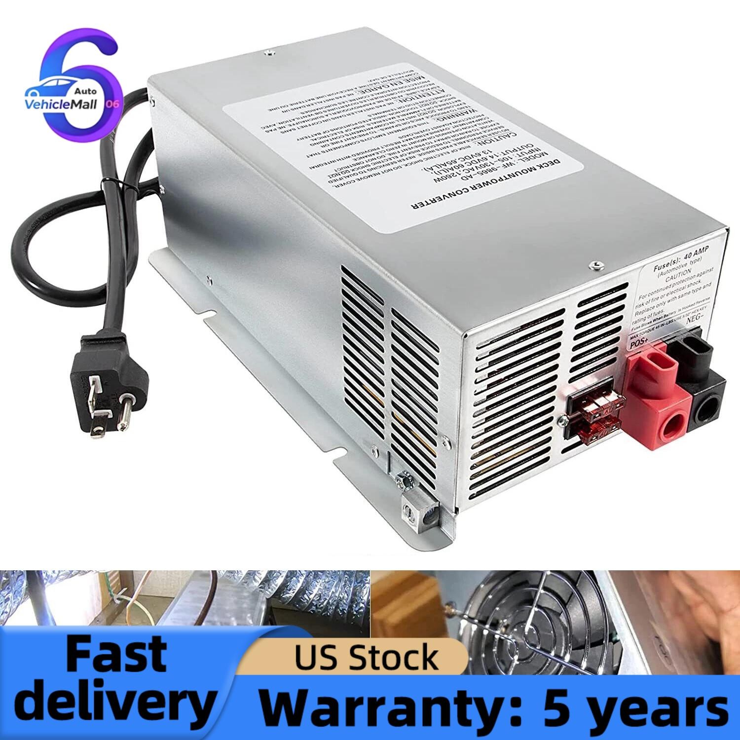 WF-12V65A For Auto Detect Deckmount RV 3-Stage Converter/Charger 65A DC Output