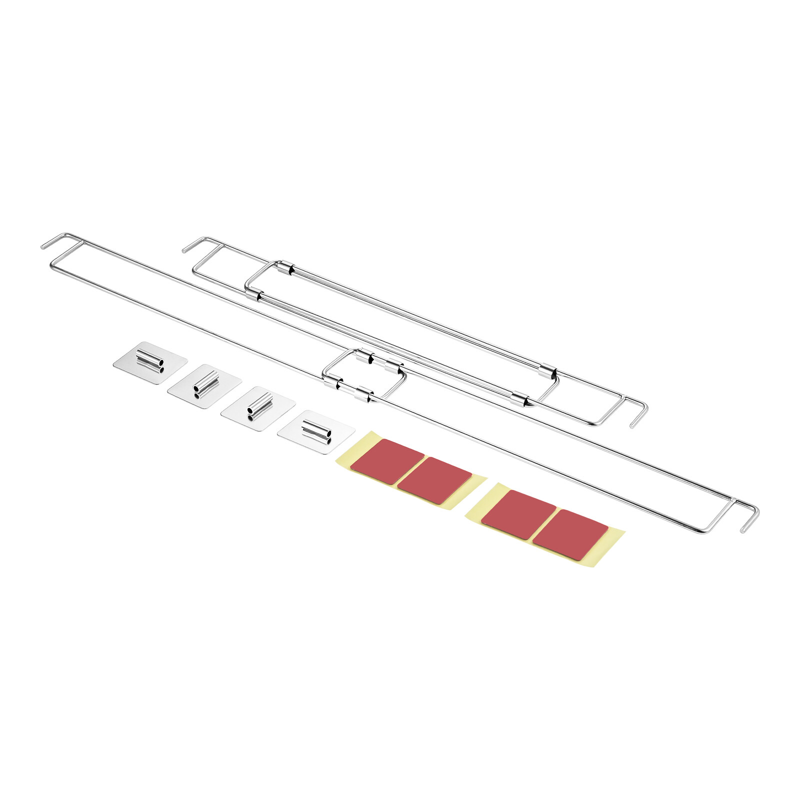 2Pcs RV 12.5″-22.3″ Stainless Steel Rods Secure Adjustable Bars Active Bracket