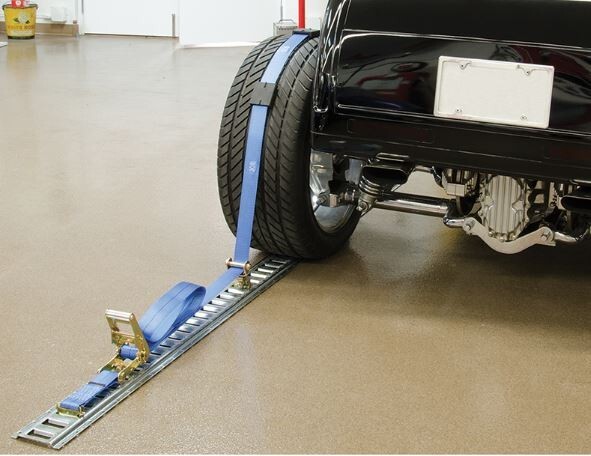 4 Erickson E-Track Tire/Wheel Tie-Down Strap Roller Idler Ratchet 2″x12′ Trailer