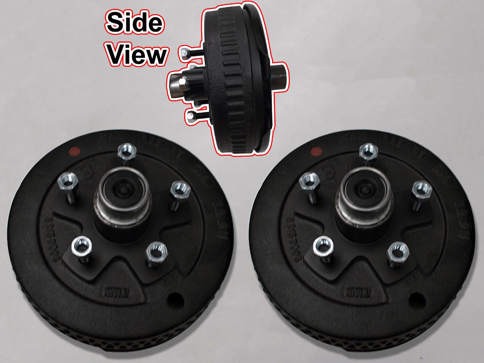 5 x 5″ Pair of Brake Assembly Spindle Kit Stub End Unit Trailer Axle 3500 84