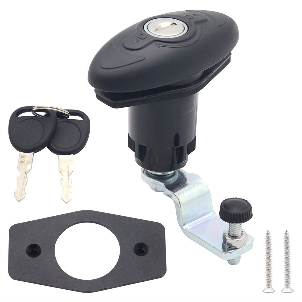 RV Cabin Door Latch Lock Zinc Alloy Nylon with 2 Keys For Caravan Yacht Camper