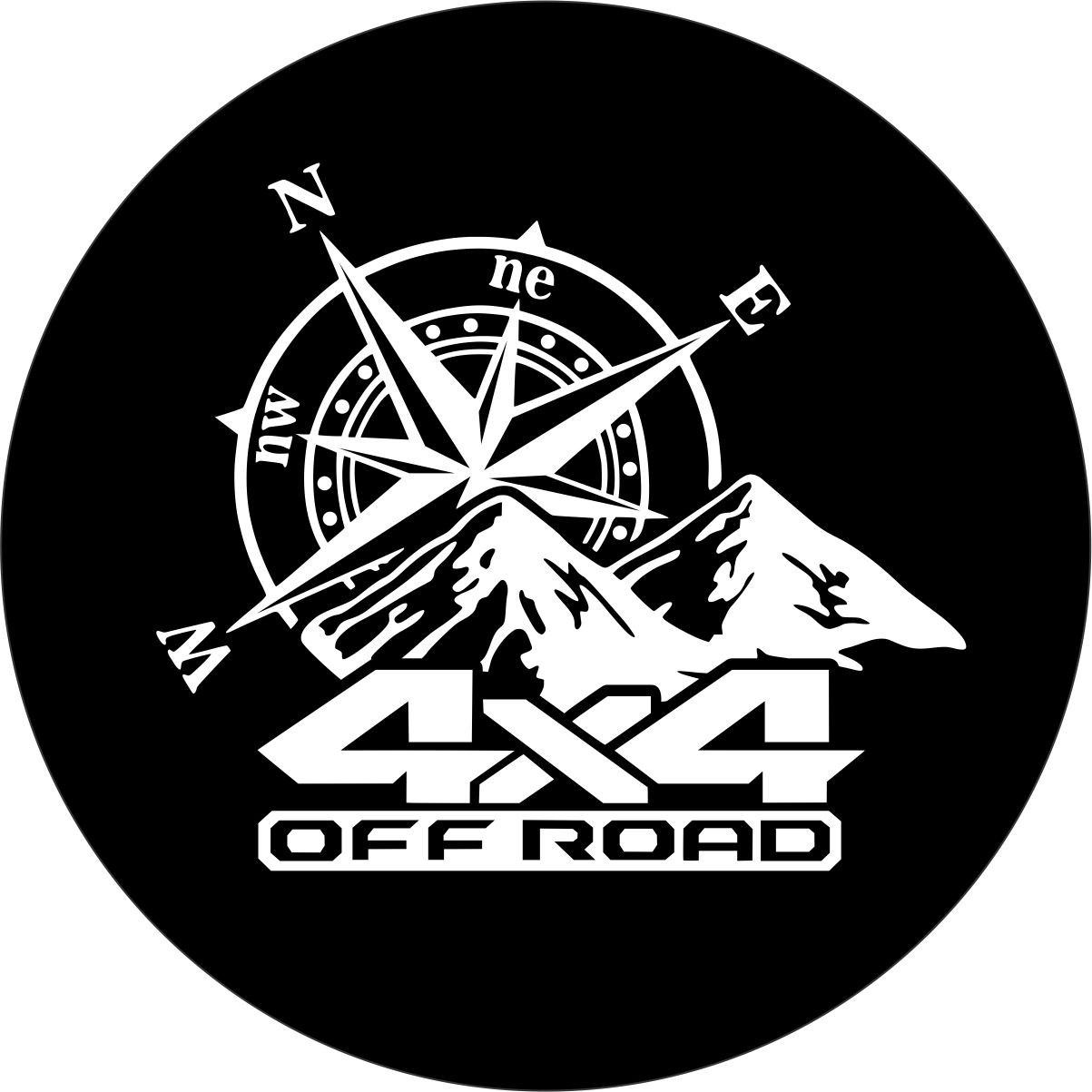 4X4 Off Road Compass & Mountains Spare Tire Cover for any make, model & size