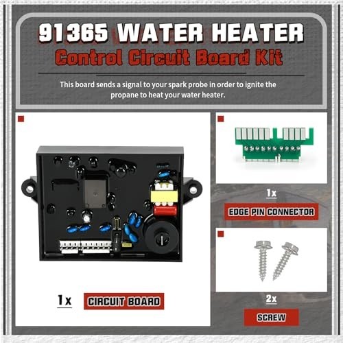 3-in-1 RV Water Heater Control Board Kit with Fuse, Thermal Cut Off & Spark Igni