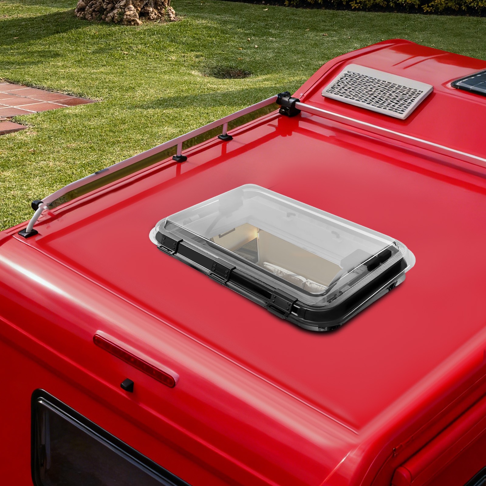 700mm*500mm Anti-UV RV Roof Vent Hatch Caravan Camper Trailer Roof Window Vent