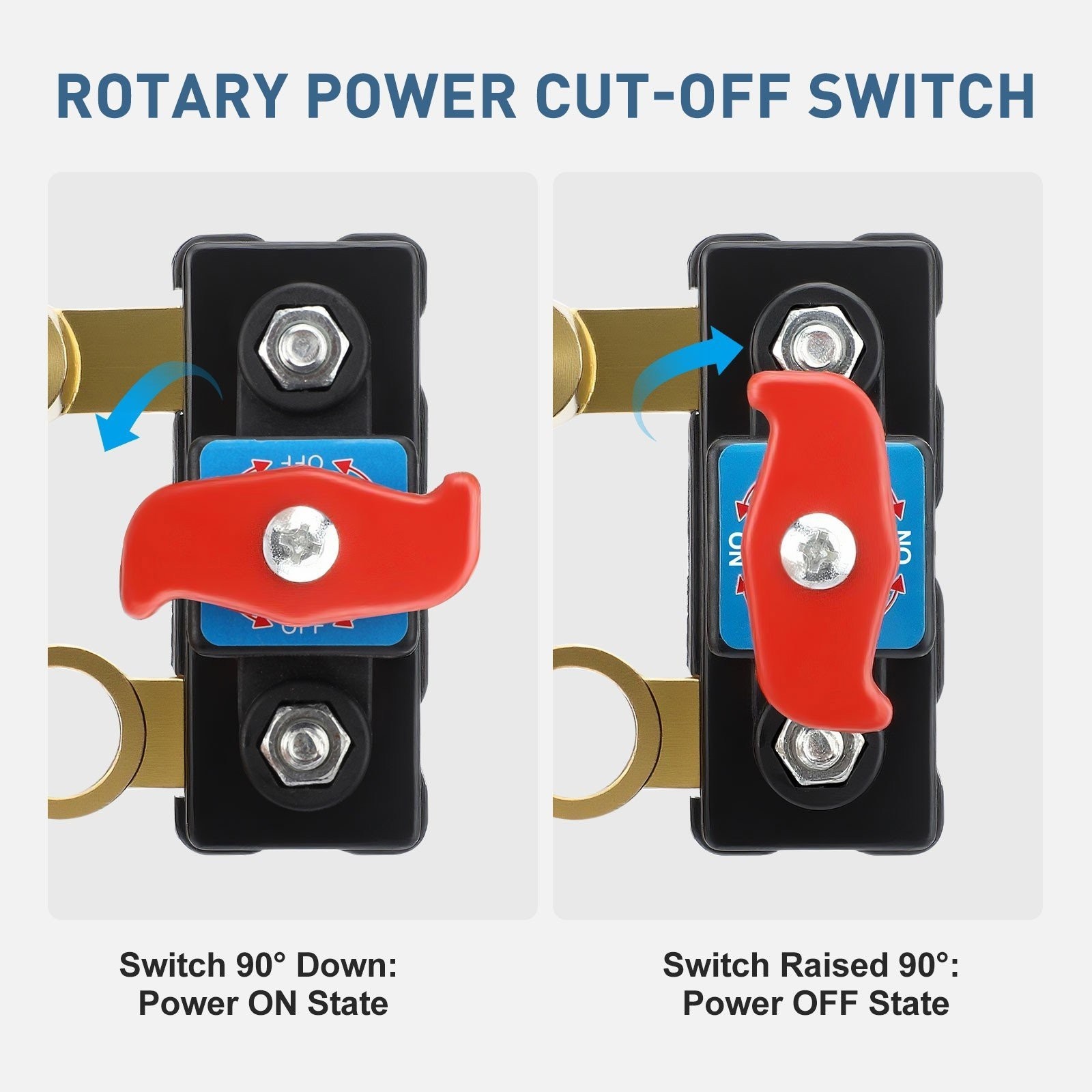 2× Universal Battery Disconnect Switch 12V / 24V Cut Off Isolator for Cars RV US