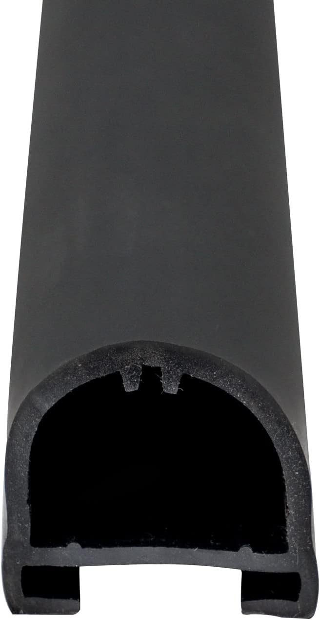 Durable Black Rubber 1″ x 15/16″ D-Seal for New or Replacement RV Installations