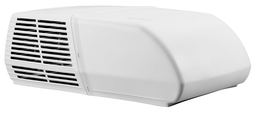 Air Conditioner Mach 3 Plus EZ 14×14 Vent 13500 BTU Textured White Wood Skid