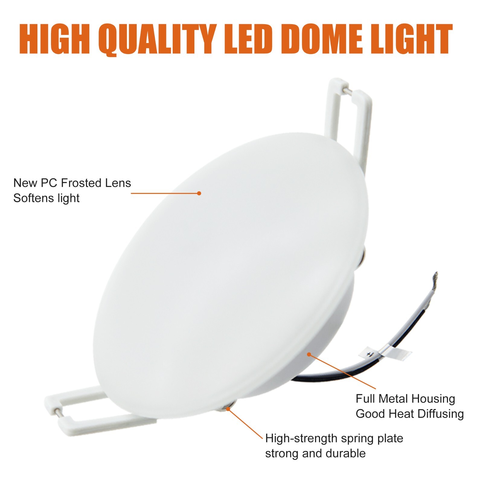 Facon 3in LED 12V Recessed Ceiling Light RV Interior Light Camper Trailer 6000K