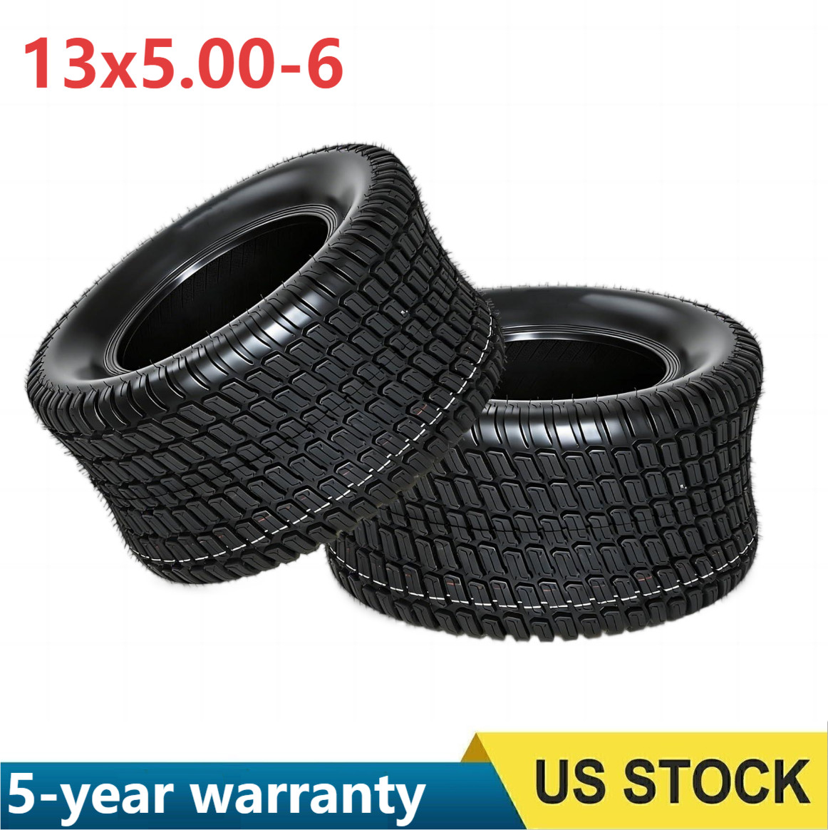 🔝2pcs 13×5.00-6 13×5-6 13x5x6 Lawn Mower Garden Cart Tractor Tires 4 Ply Rated