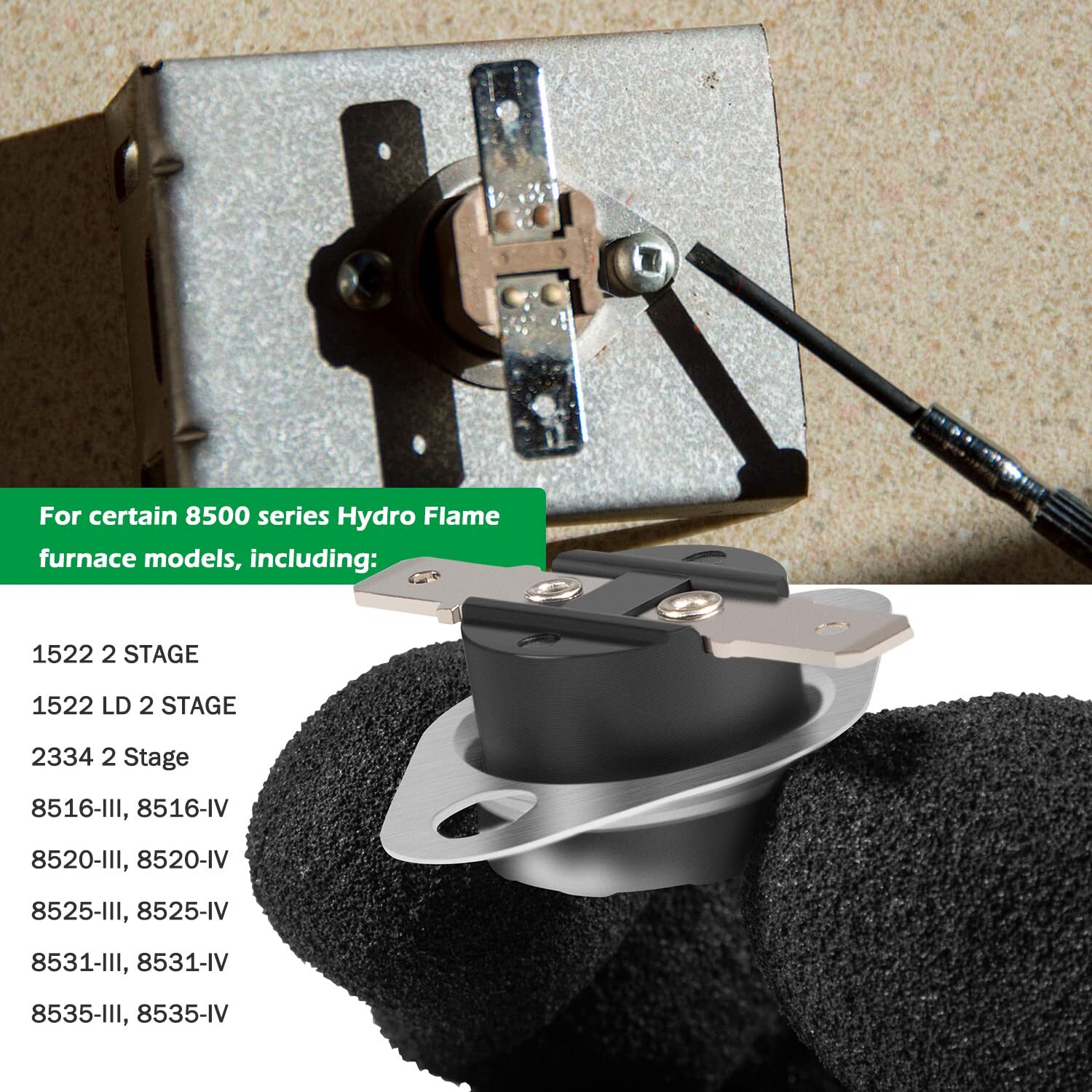 37022 Limit Switch 190℉ for Atwood RV Furnaces 85-III 85-IV 1522 8525 8531