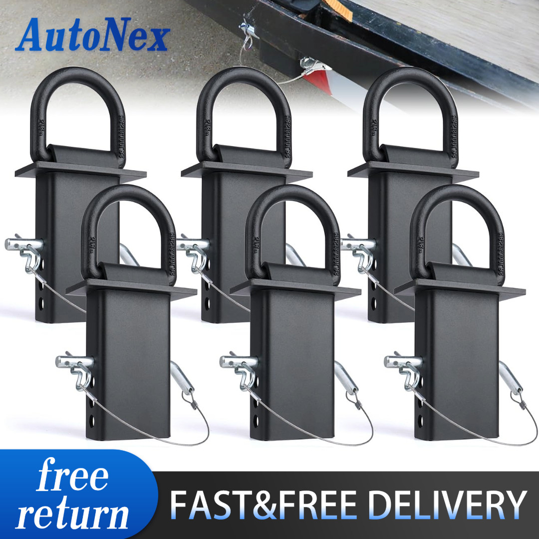 2×4 Trailer Stake Pocket D Ring Tie Downs Heavy Duty Anchors 18000lb (6 pack)