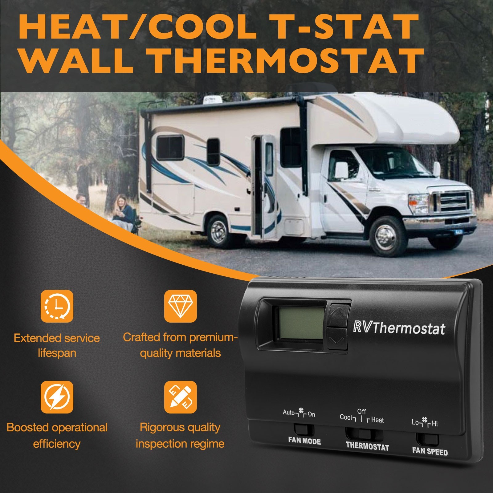 83303862 RV Digital Thermostat For Coleman Mach Air Conditioners 8330-337 White