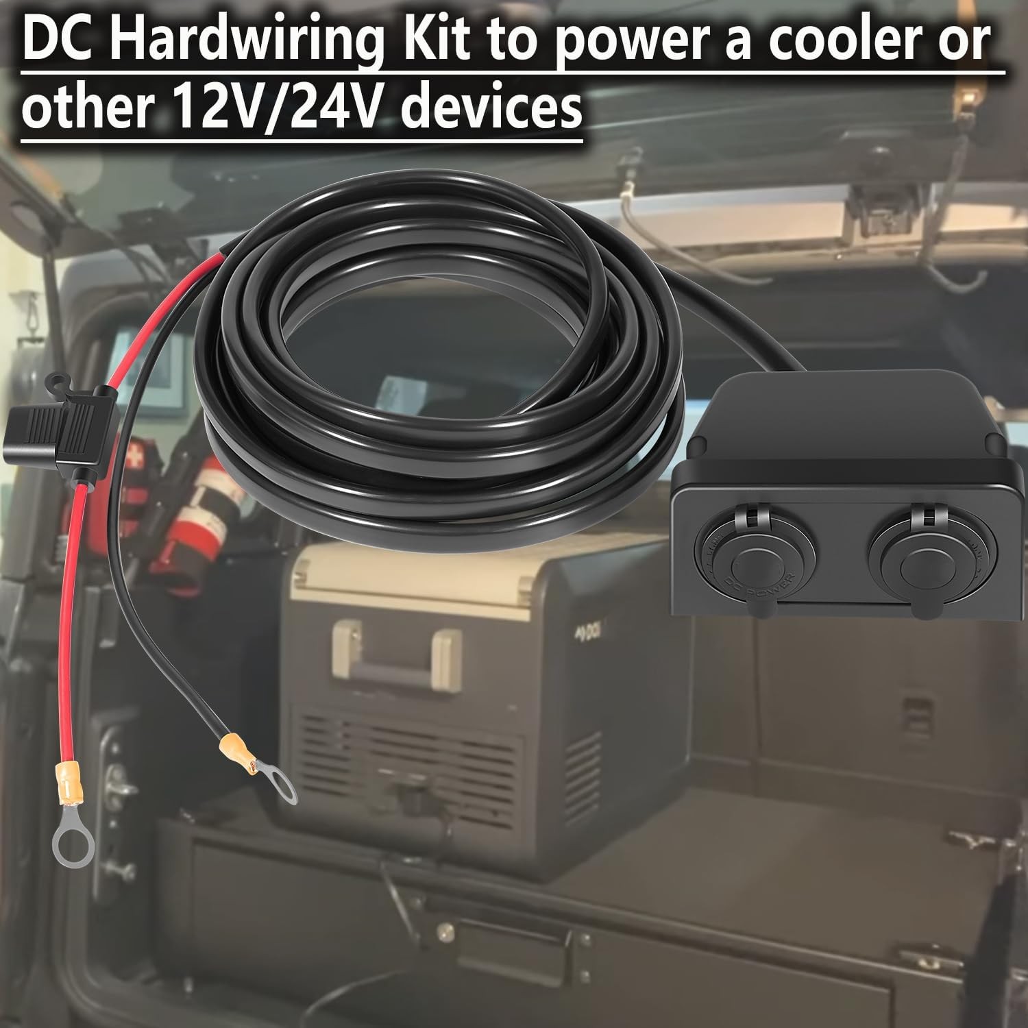 Replacement for Dometic HWK-DC Hardwiring Kit 10AWG Wiring, 20FT, 12V/24V