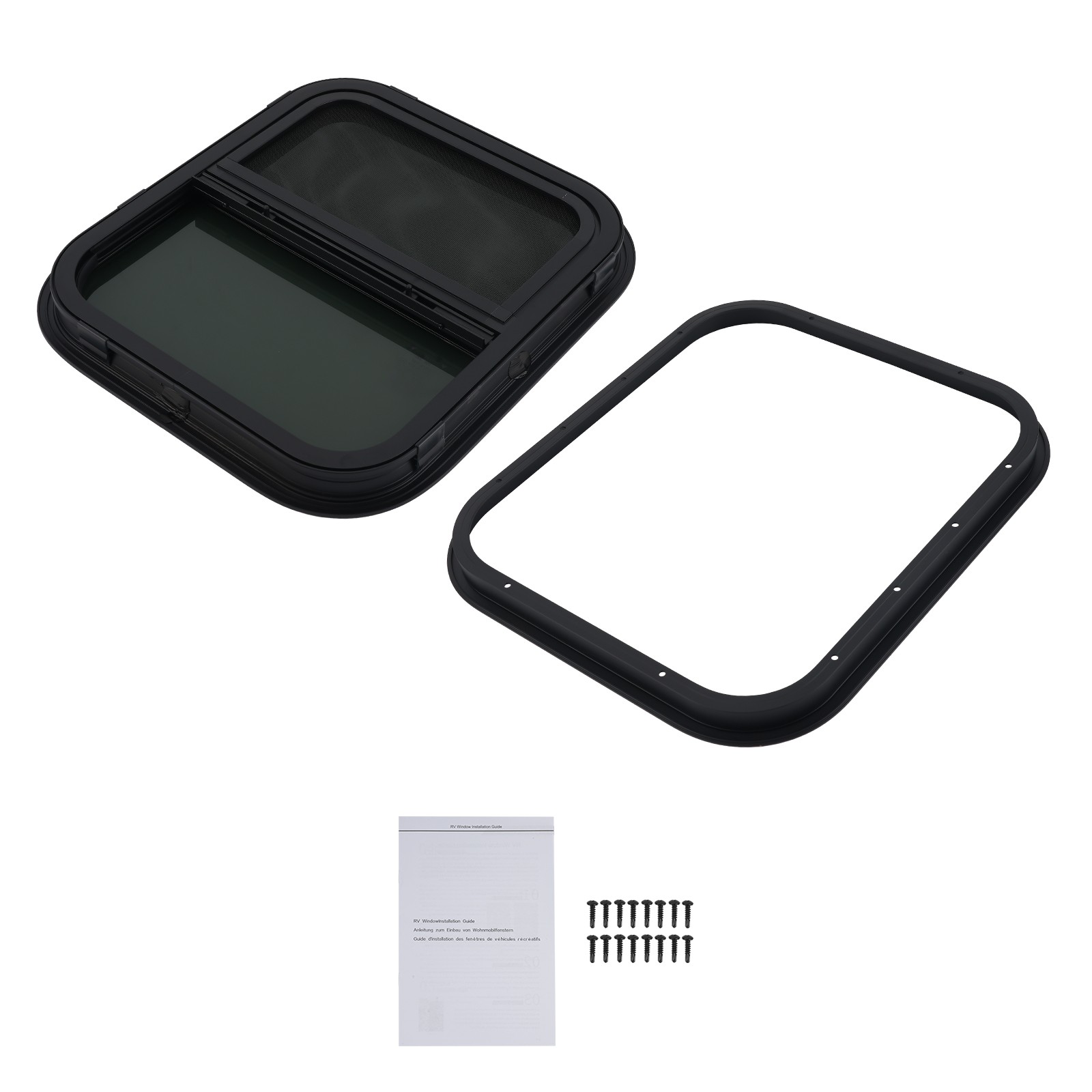 14″ in W x 16″ in H Vertical Window Push for RV/Camper/Trailer/Cargo/Food Truck