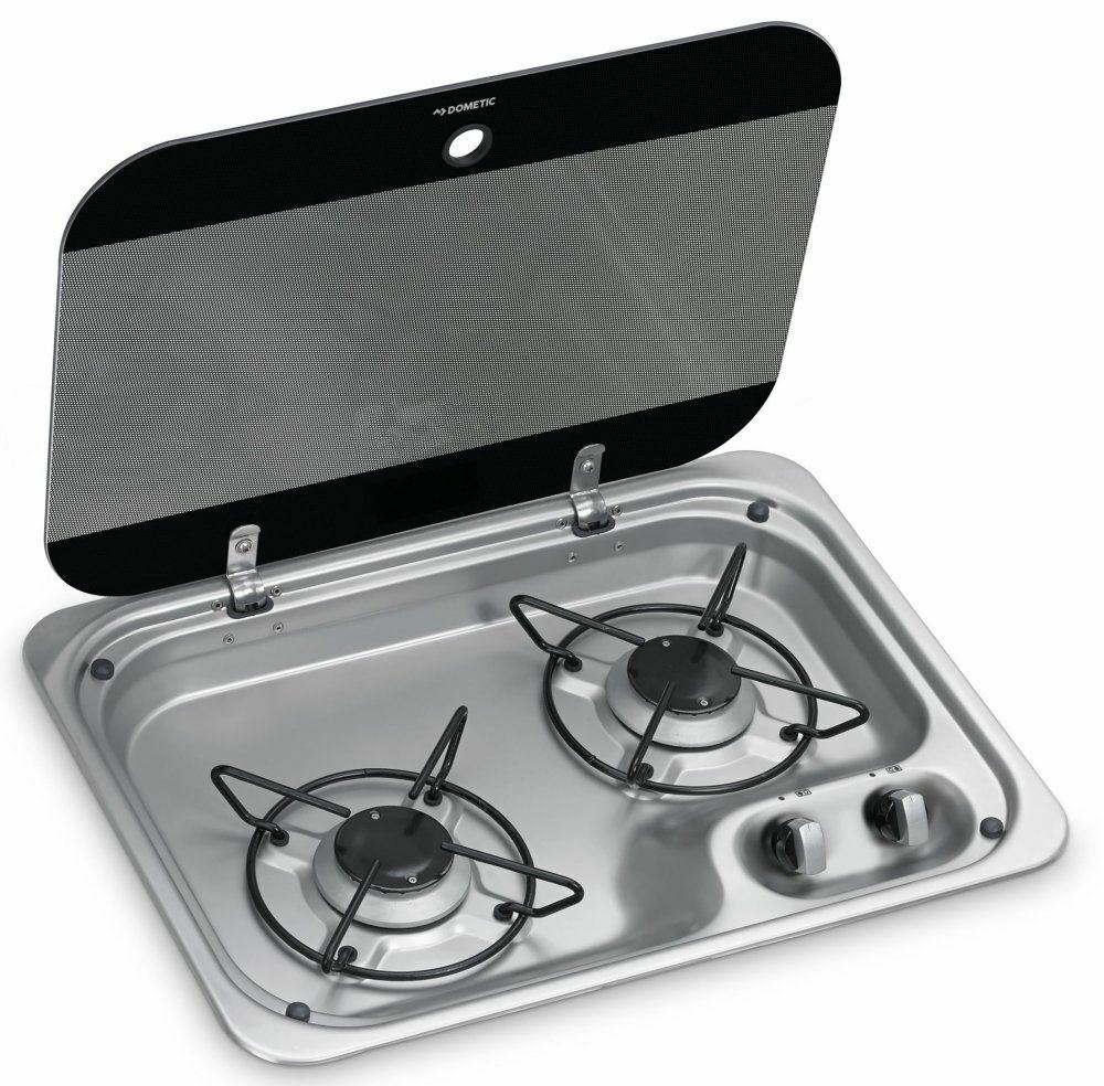 2 BURNER HOB DOMETIC CRAMER HBG 2335 GLASS LIDDED MOTORHOME CARAVAN CAMPERVAN