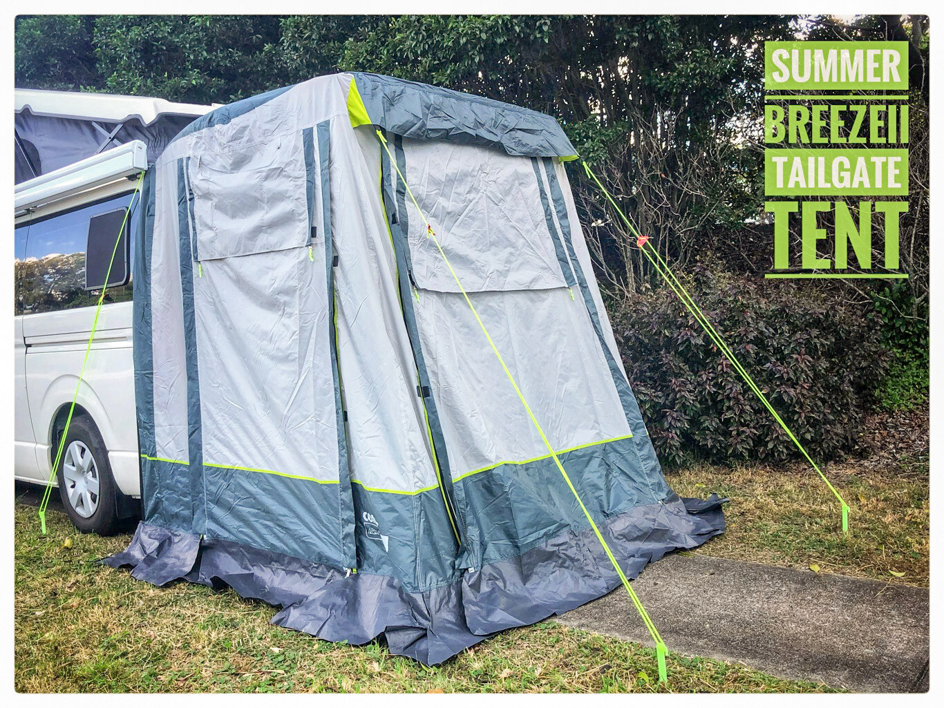 RV tailgate rear tent 3 doors campervan HIACE / Iload / others shade annex VAN