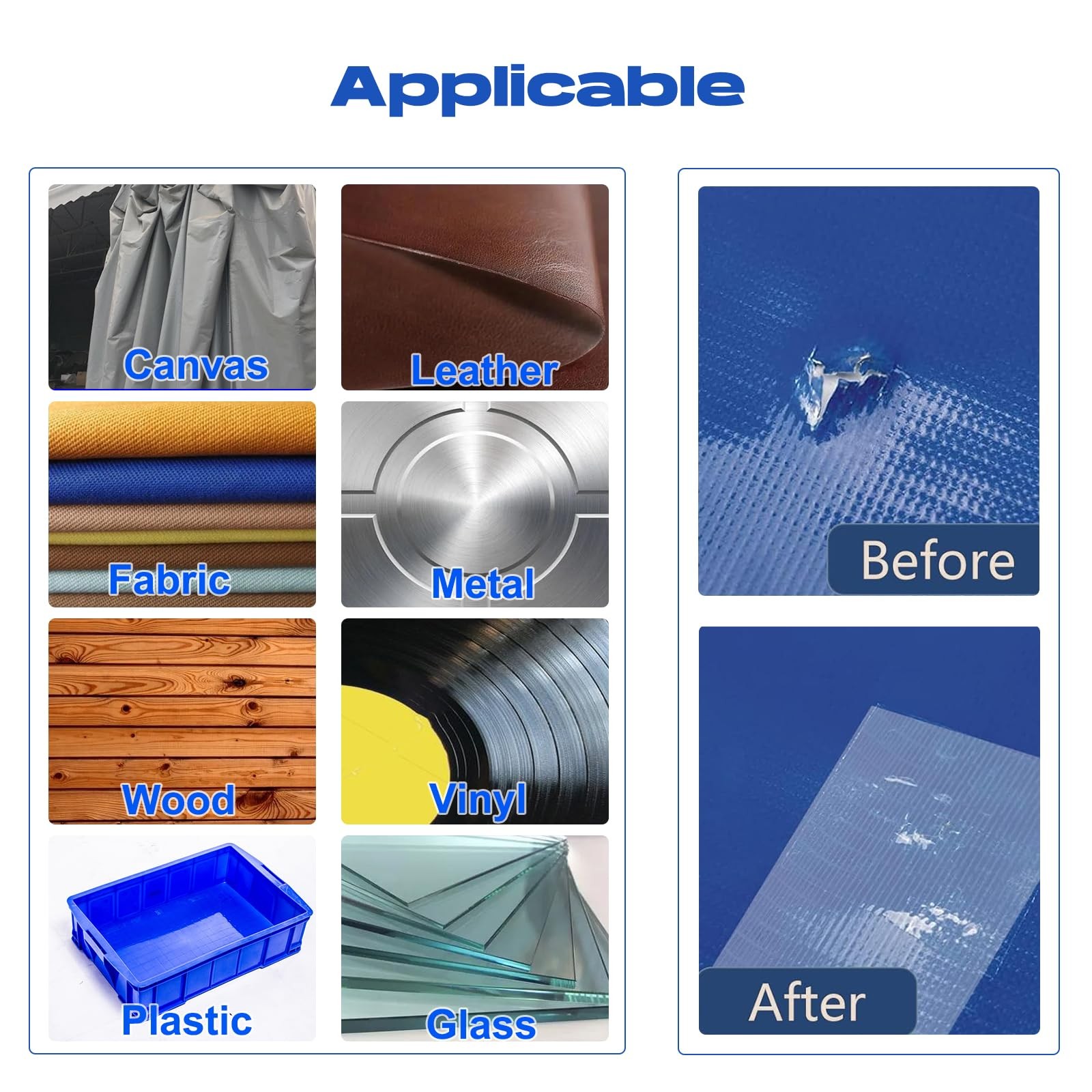 Daiphelim 5 in x 39FT RV Awning Repair Tape Kit – Heavy 5IN×39FT, transparent