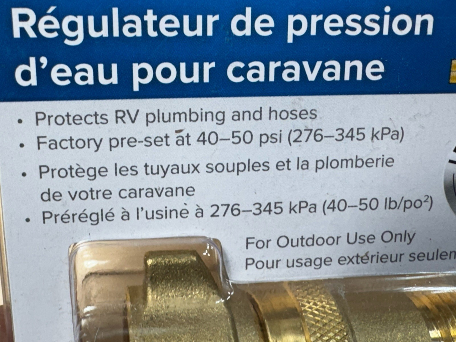 CAMCO 40055 – Brass RV Water Pressure Regulator – NEW