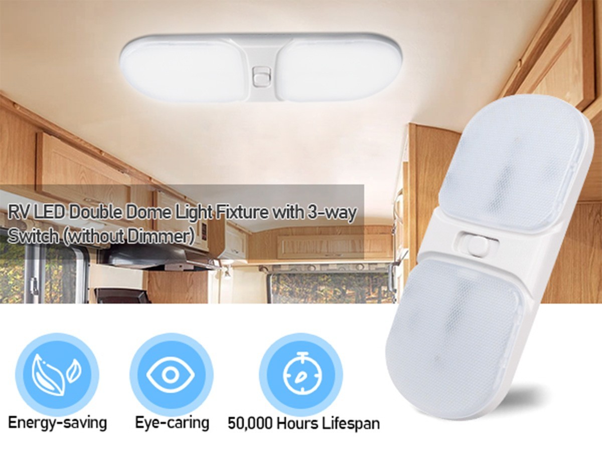 12V LED RV Ceiling Dome Light RV Interior Lighting for Trailer Camper Truck Boat