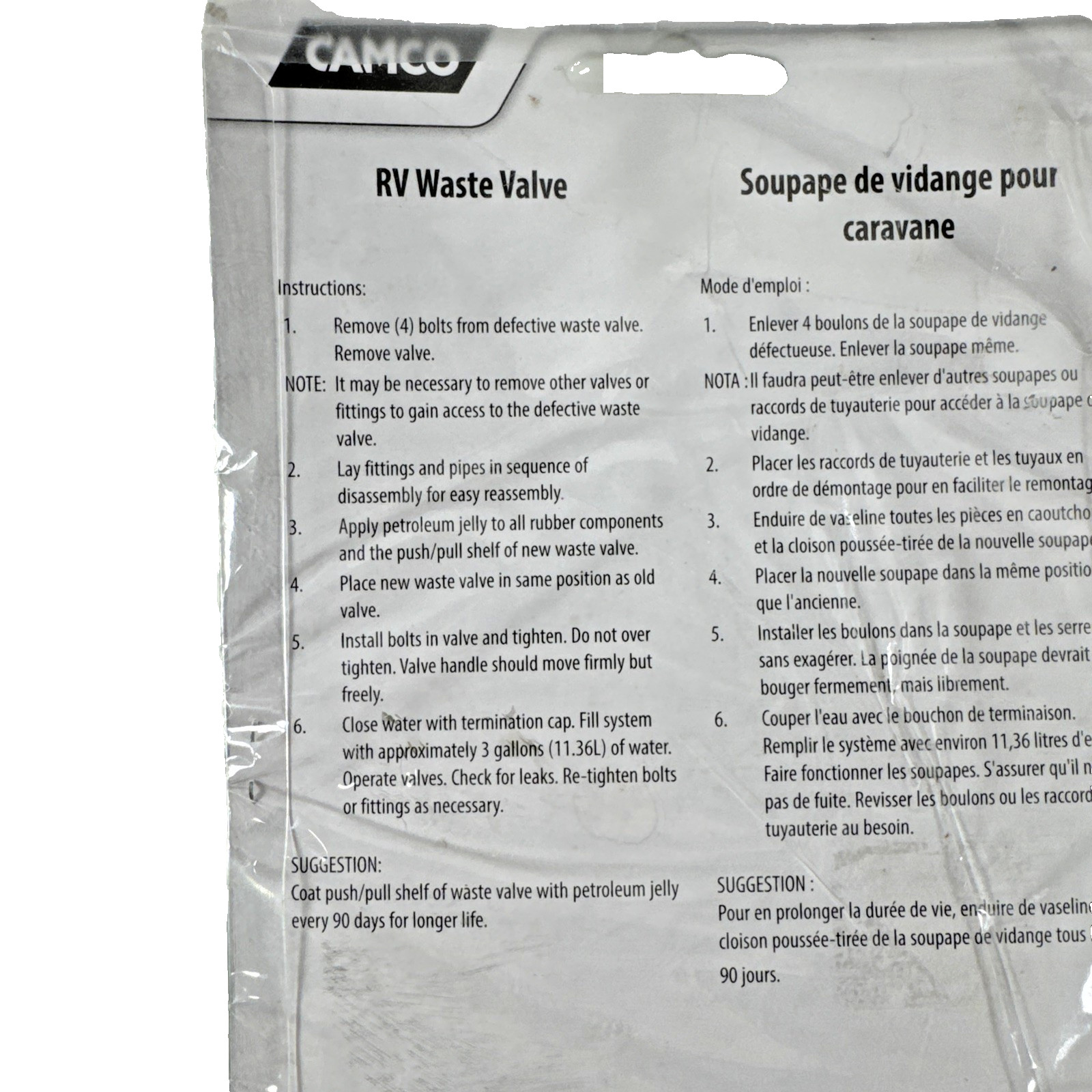NEW CAMCO 39513 CAMPER RV 3″ WASTE VALVE FREE SHIPPING!