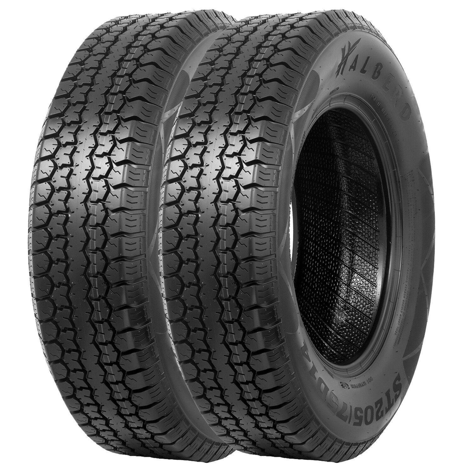 Set 2 6Ply ST205/75D14 Trailer Tires 205 75 14 Replacement Tubeless Load Range C