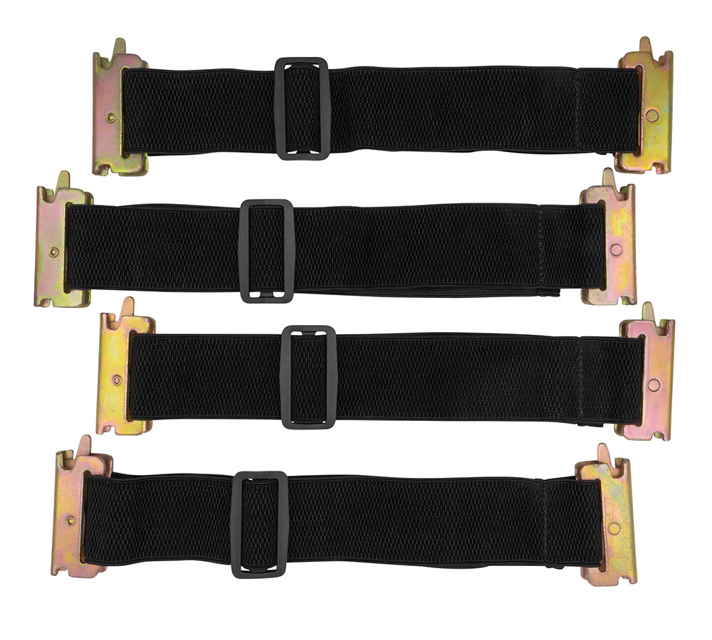 4 Pcs 12″-22″ Adjustable E-Track Bungee Tie-Down Straps for Enclosed Trucks