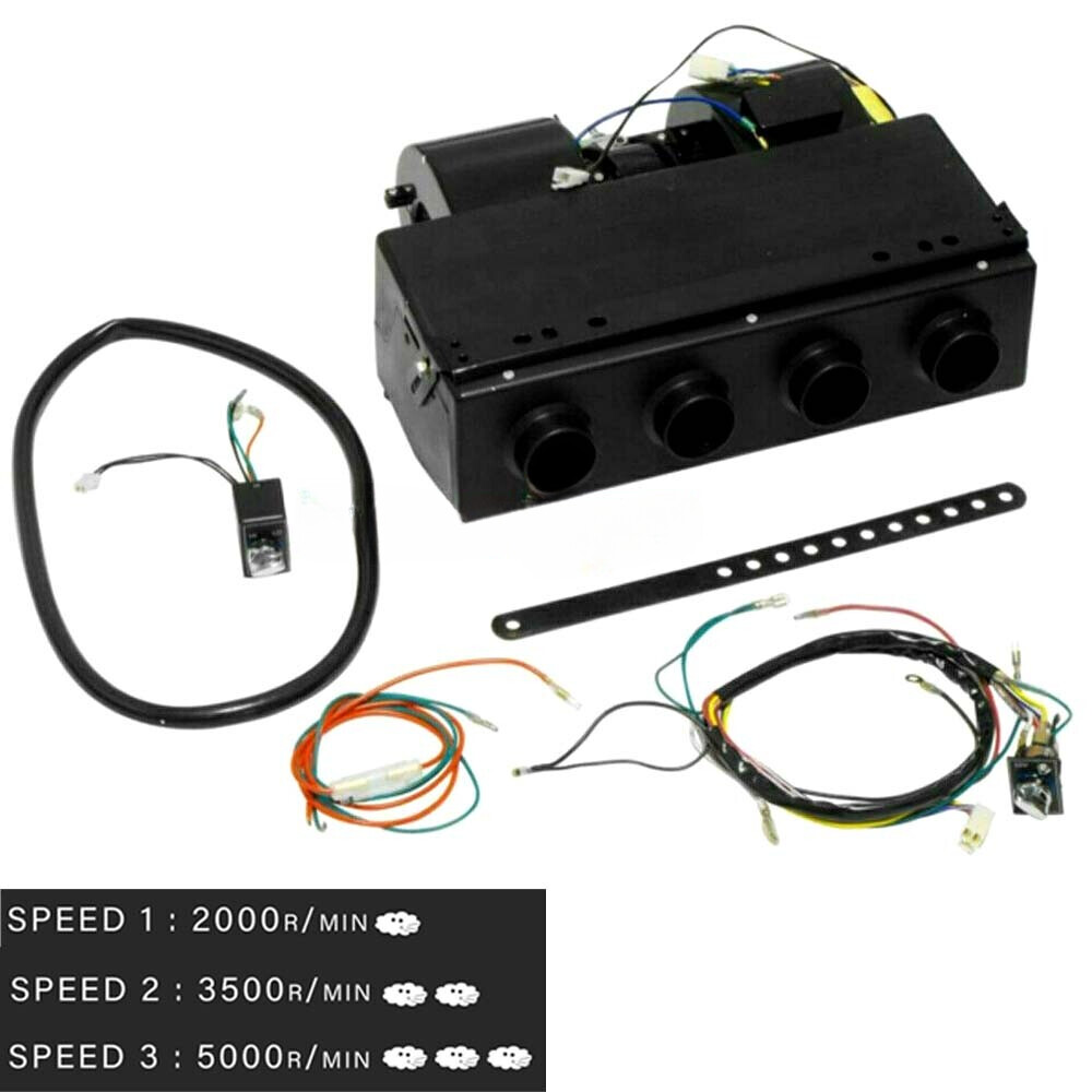 12V A/C Air Conditioner Unit Under Dash Electric Kit Heat & Cool Universal Auto