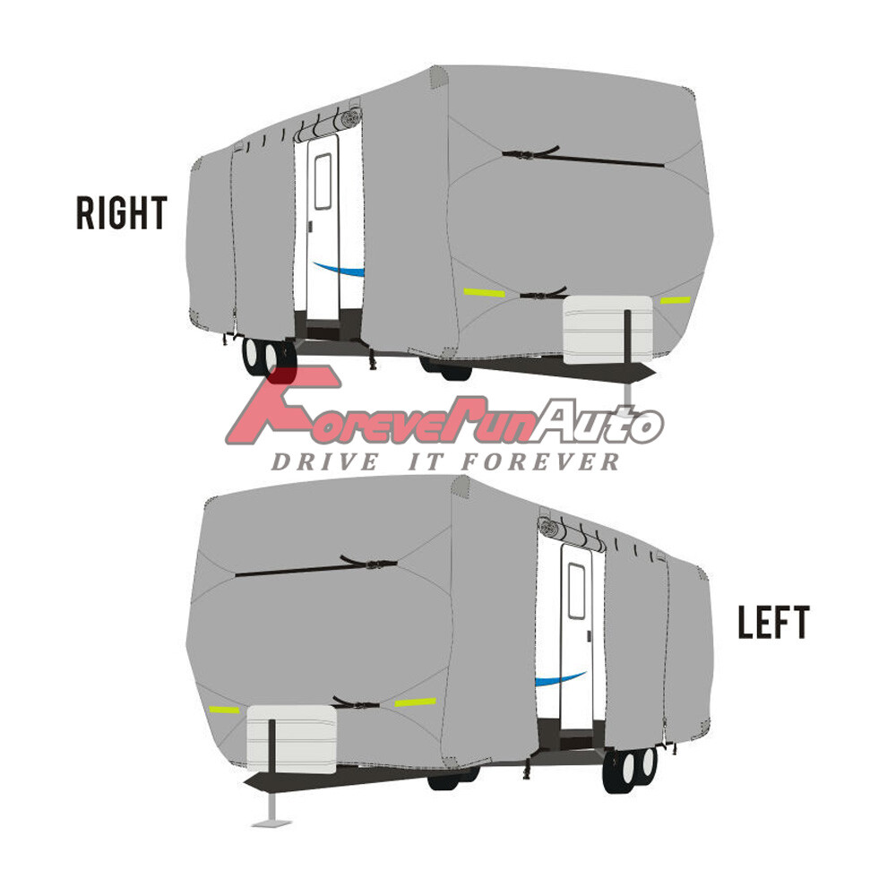 Waterproof Travel Trailer RV Cover For Trailer Camper 27′,28′,29′,30′ W/ Zipper