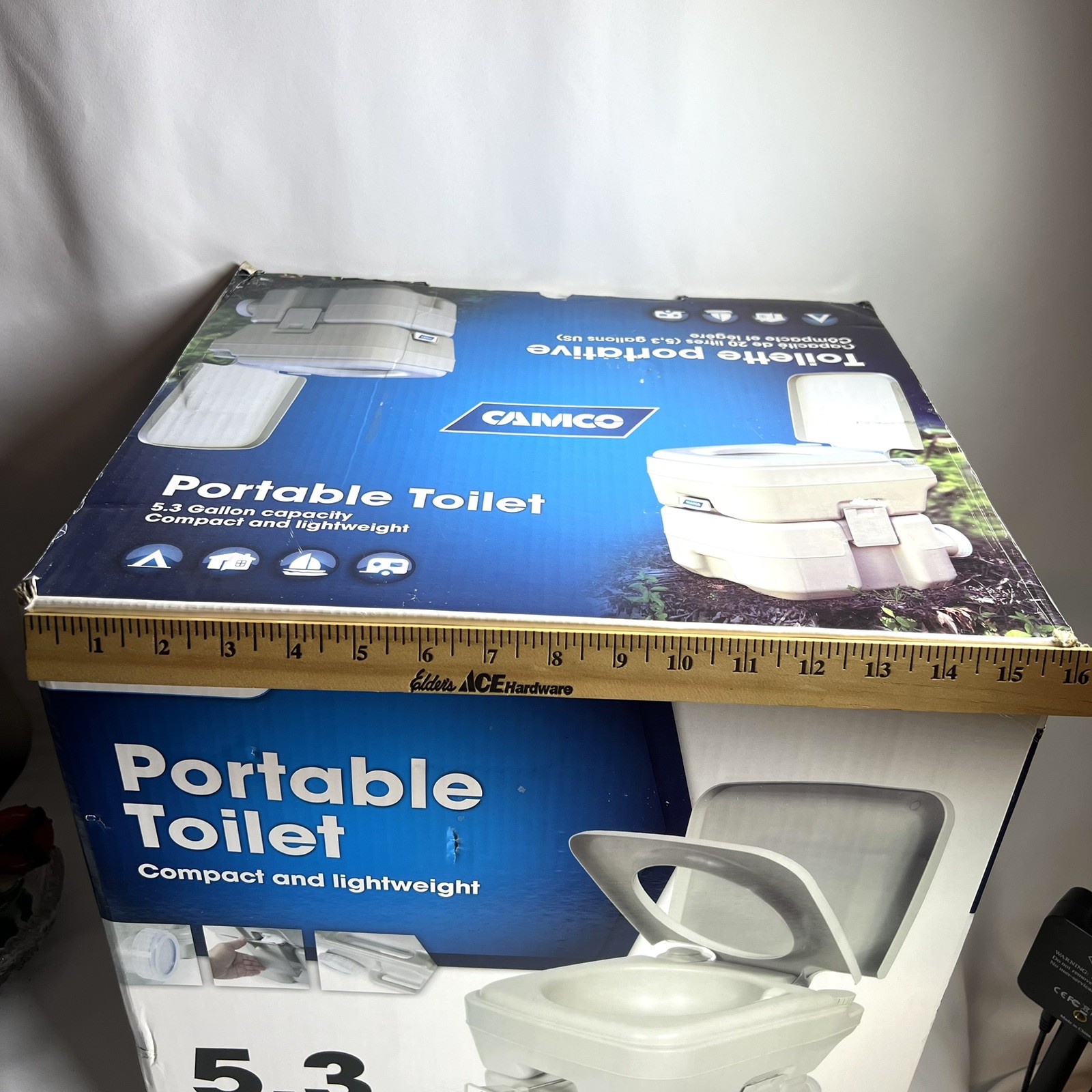 Camco 41541 Portable Toilet 5.3 Gallon for RV Camping Boating Outdoor Travel NIB
