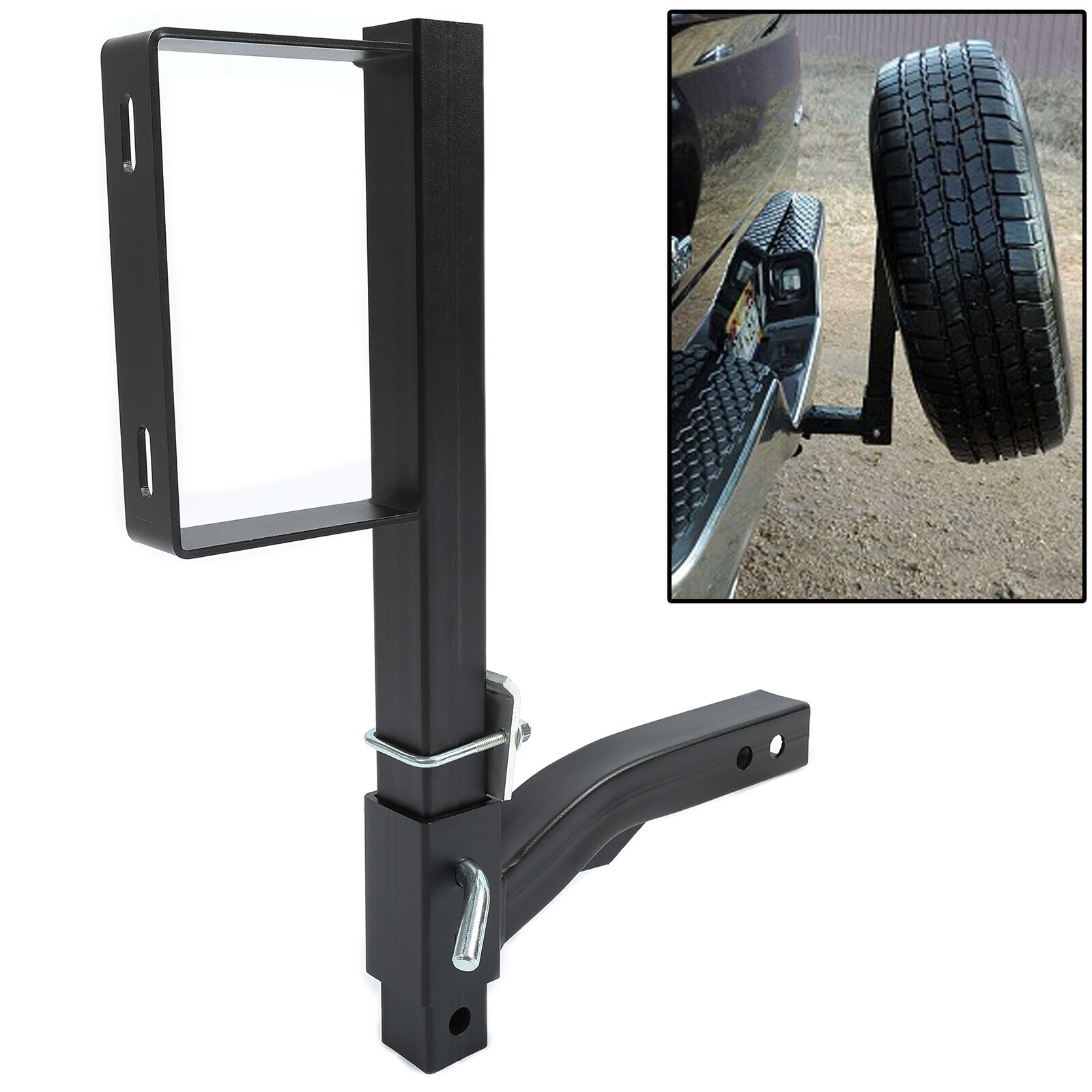 RV Truck Receiver Hitch Spare Tire Mount Heavy Duty Steel Fits all 2″ receivers
