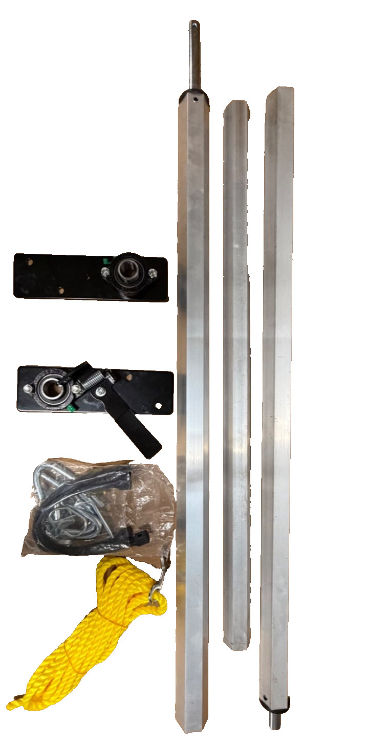 Dump Truck/Trailer Hand Crank Manual Tarp Roller Kit 64″ to 104″ Wide