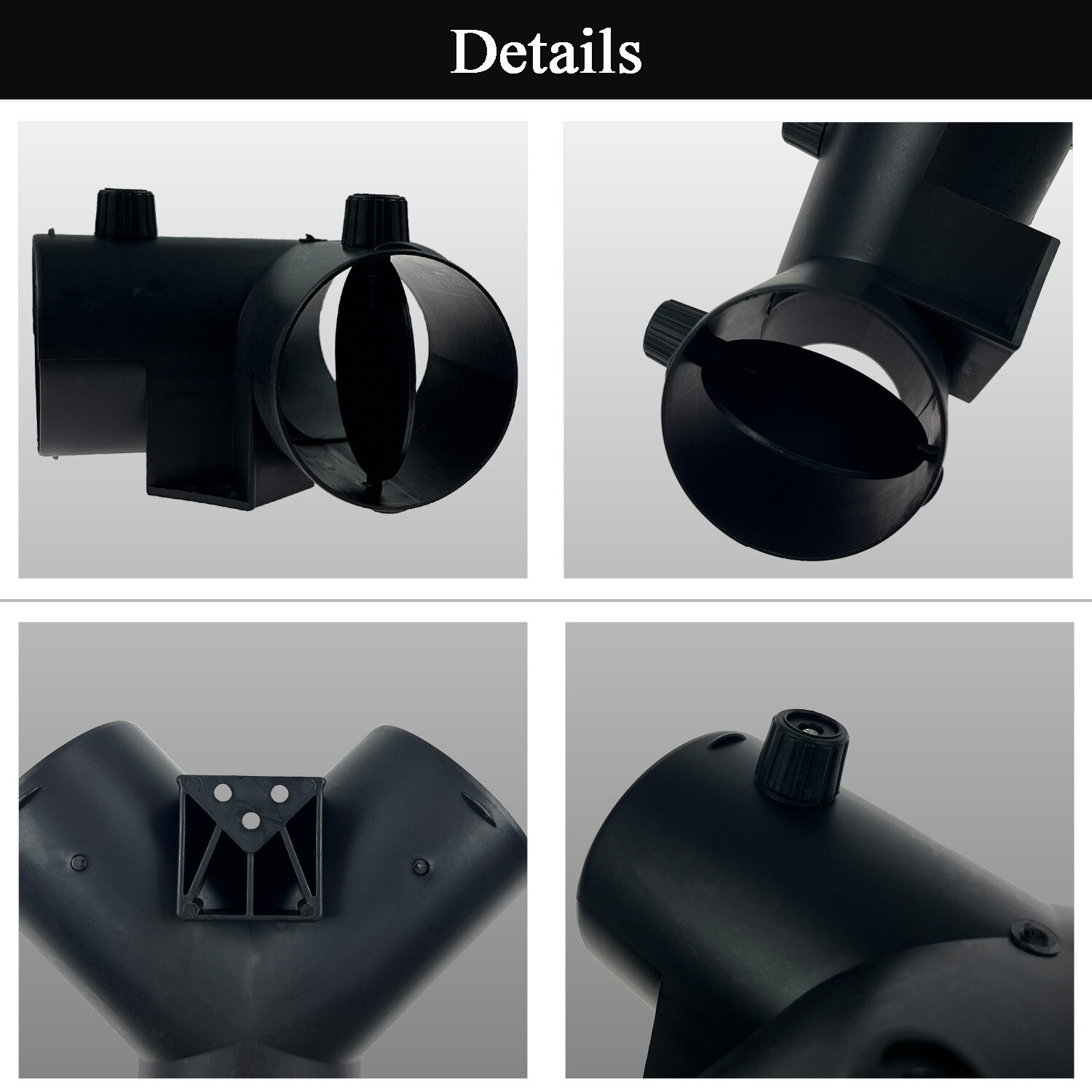 75mm Dual Flap Valve Y-Type 3-Outlet Connector Splitter Fit For Webasto Heater