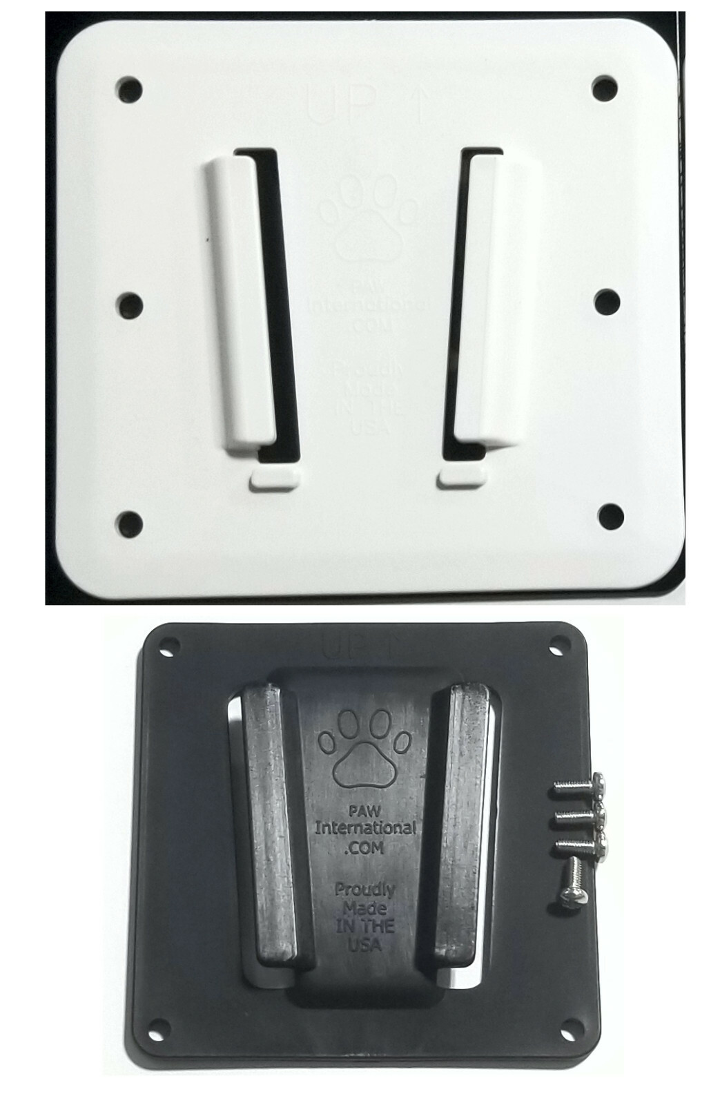 2 Piece WHITE POLYMER RV TV Bracket Set by PAW International
