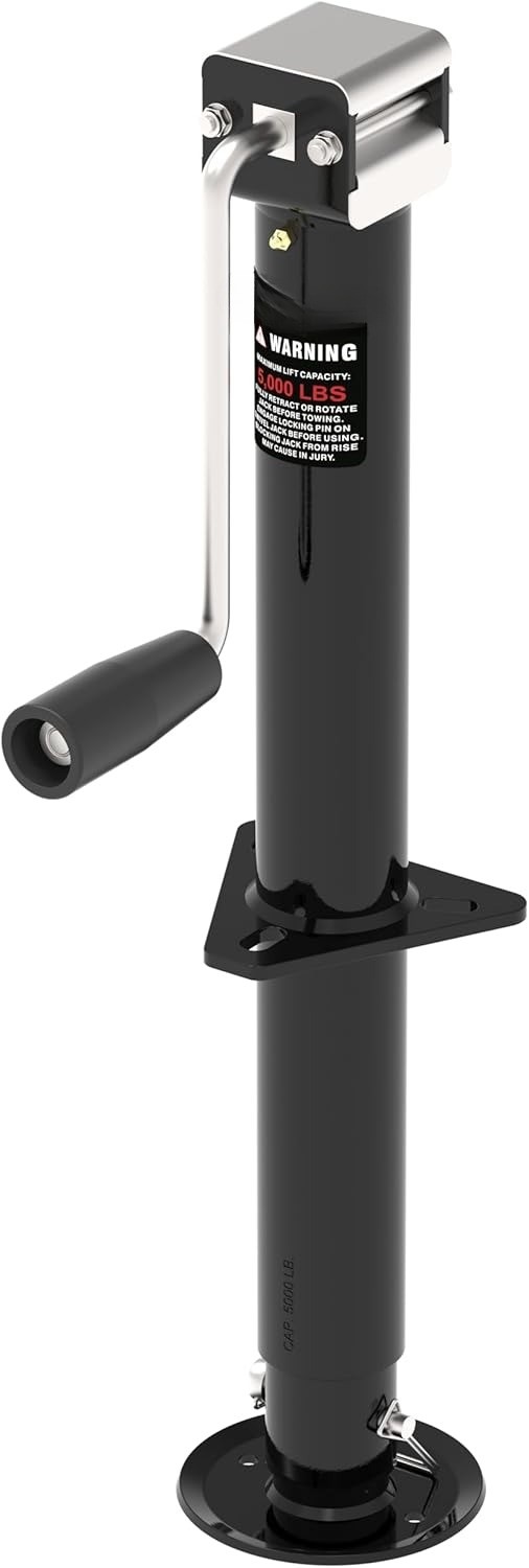 5000 lbs 15″ Lift Side Wind A Frame Trailer Jack with Adjustable Drop Leg