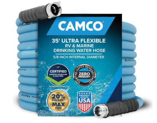 Camco EVOFlex Professional Plus RV Drinking Water Hose 35 Ft 5/8 In 22595