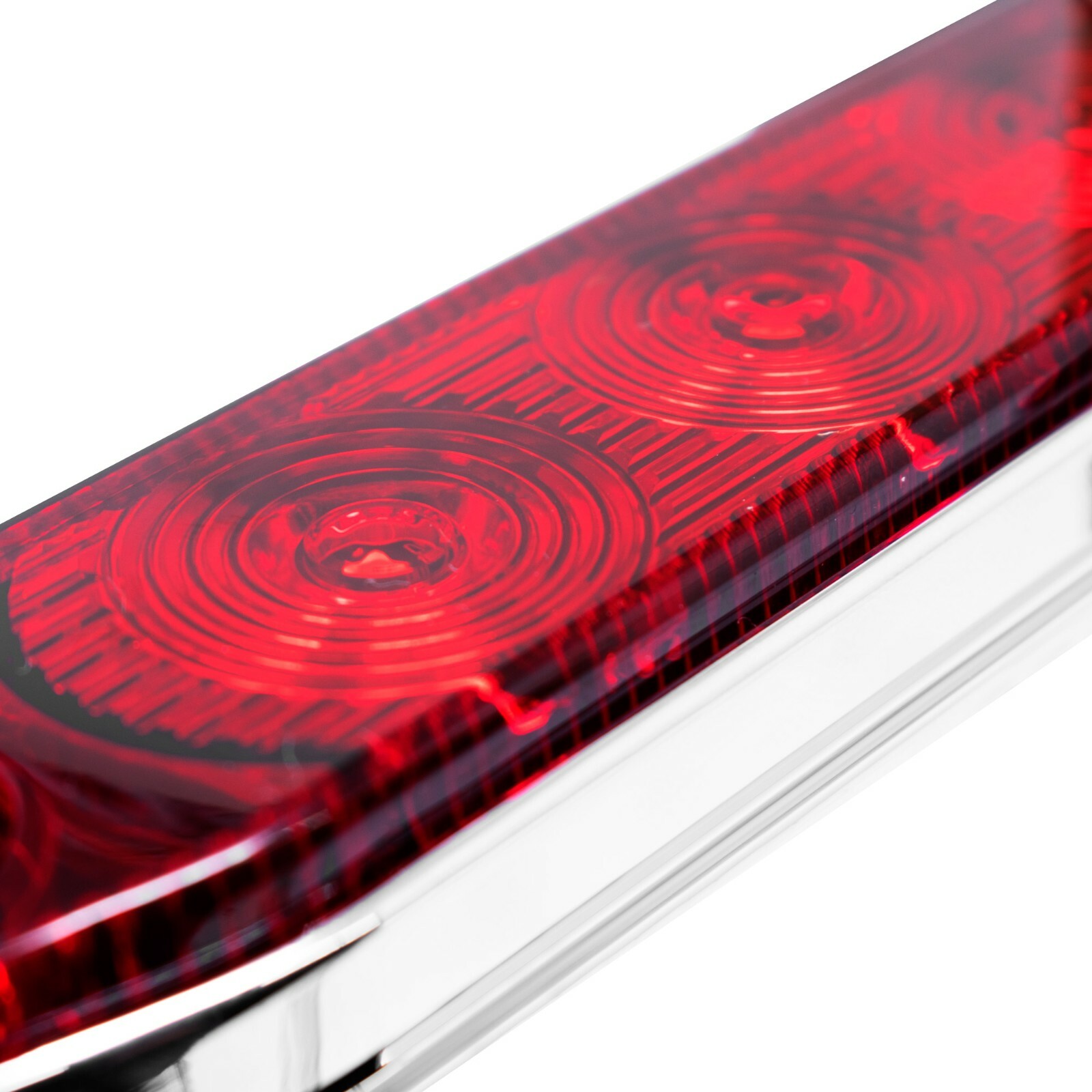(2) 15″ 11 LED Trailer Stop, Tail, Turn Light Strips With Chrome Mounting Bases