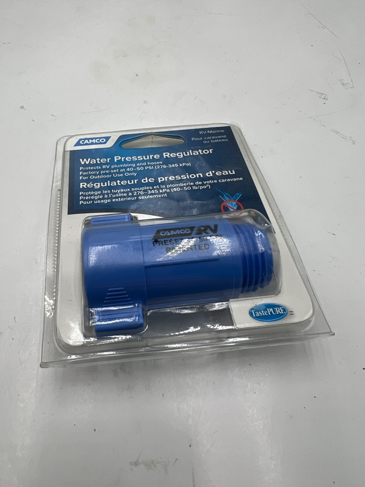 Camco RV / Marine Water Pressure Regulator Preset 40-50 PSI PATENTED LLC PWPR-1