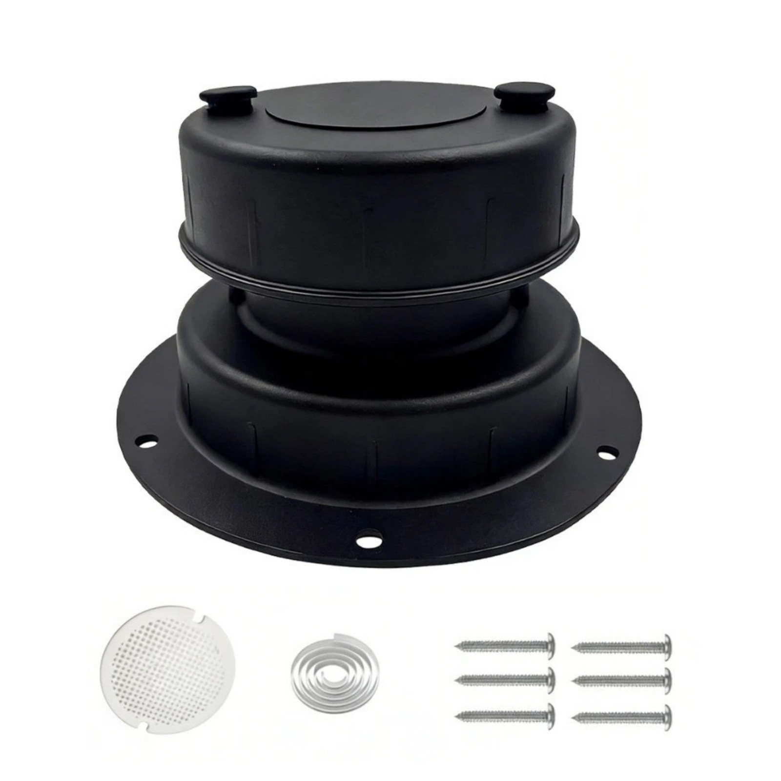 Universal RV Plumbing Vent Cap Replacement 5.3×3 Inch Black For 1-2 3/8 Pipe