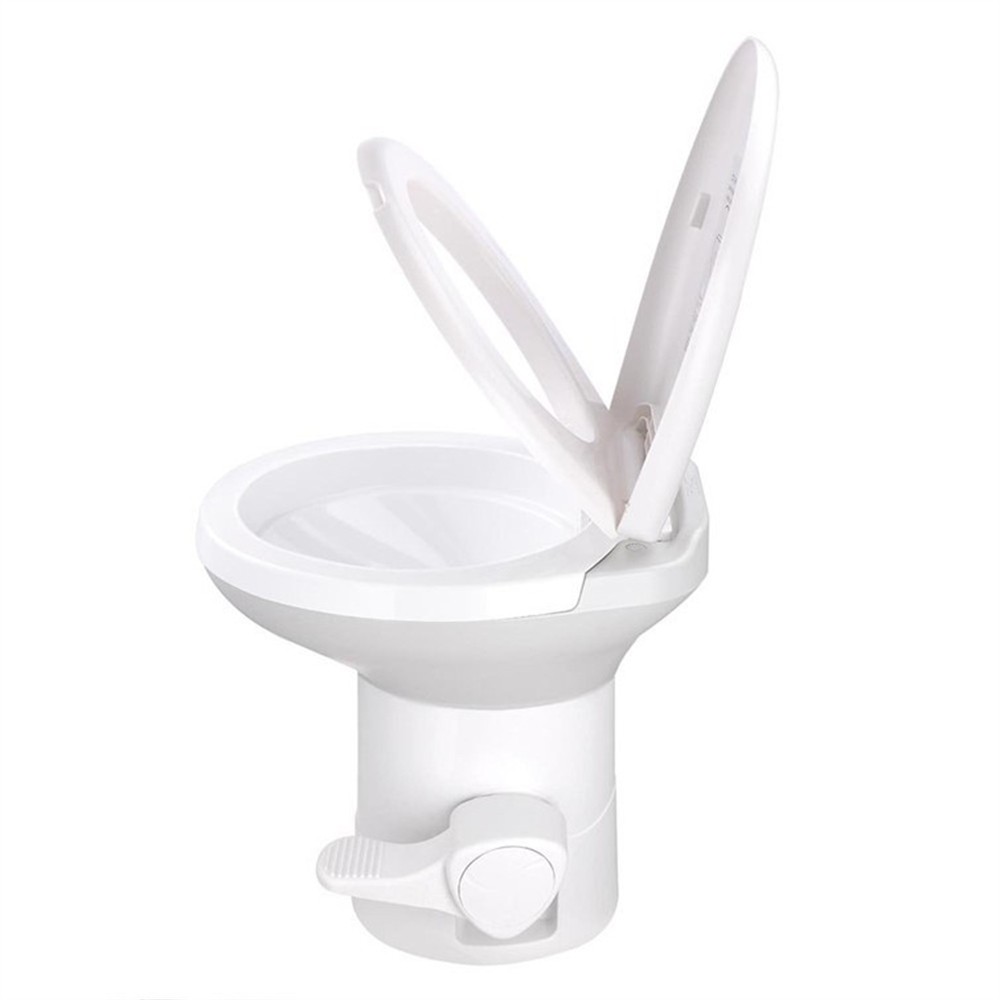 ​20” RV Camper Toilet Gravity Flush Toilet Foot Pedal Flush HDPE Caravan Travel
