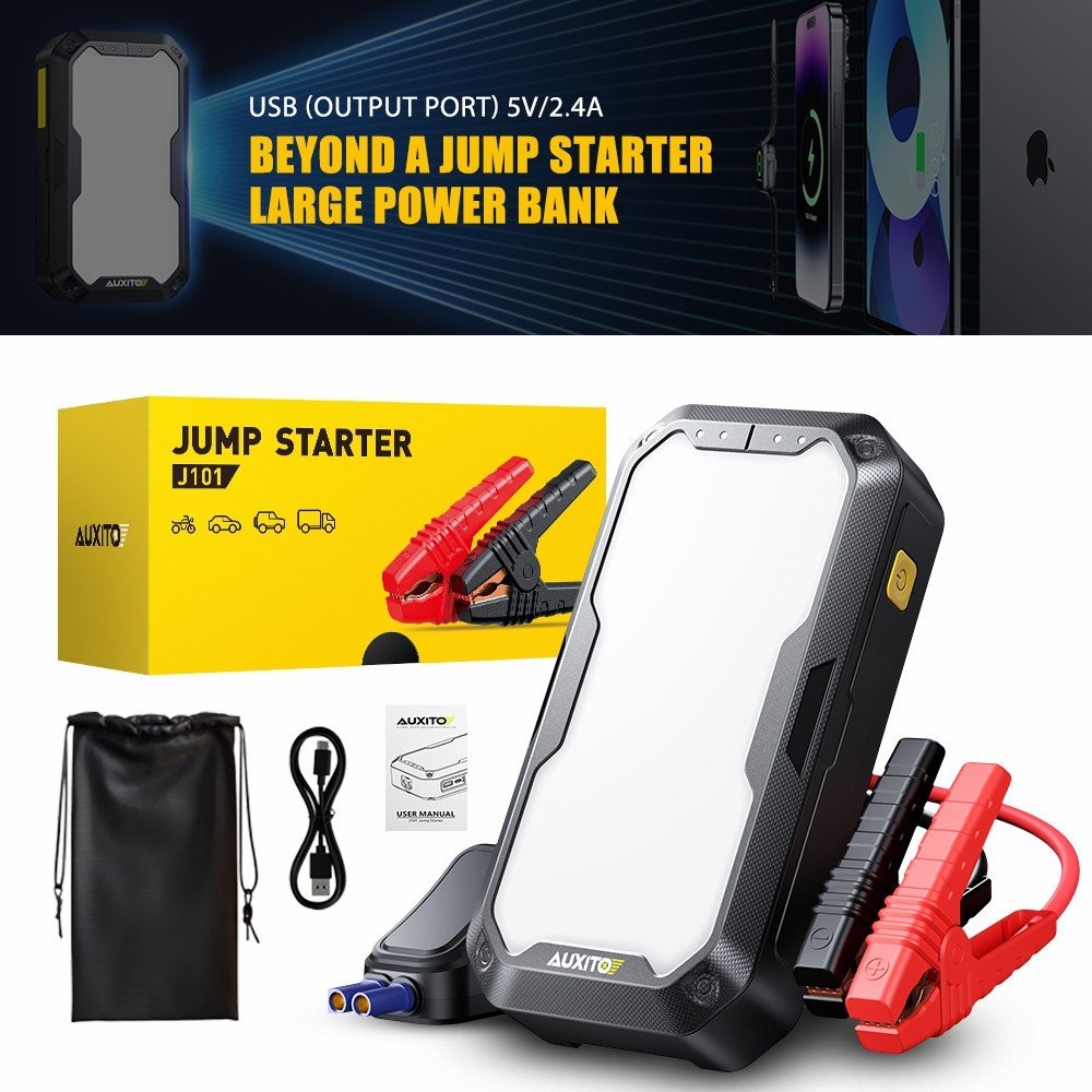 Portable Car Jump Starter,2,000A Battery Charger,SuperSafe 12V Lithium Jump Box