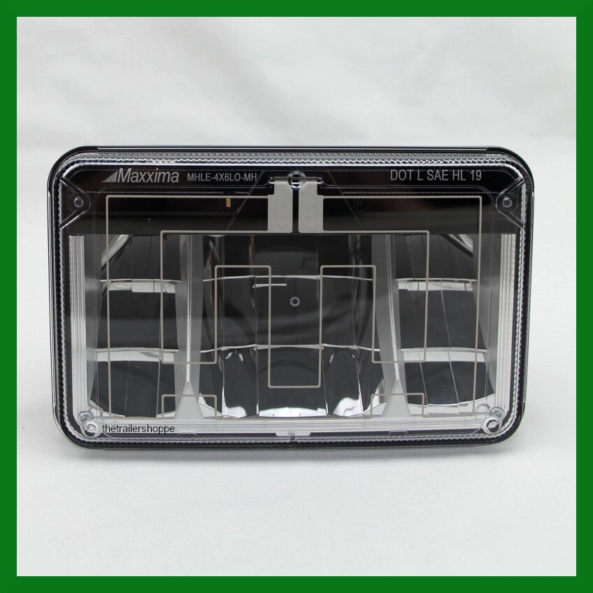 Maxxima 4″X 6″ Low & High Beam LED Replacement Heated Lens Headlight -Set of 2