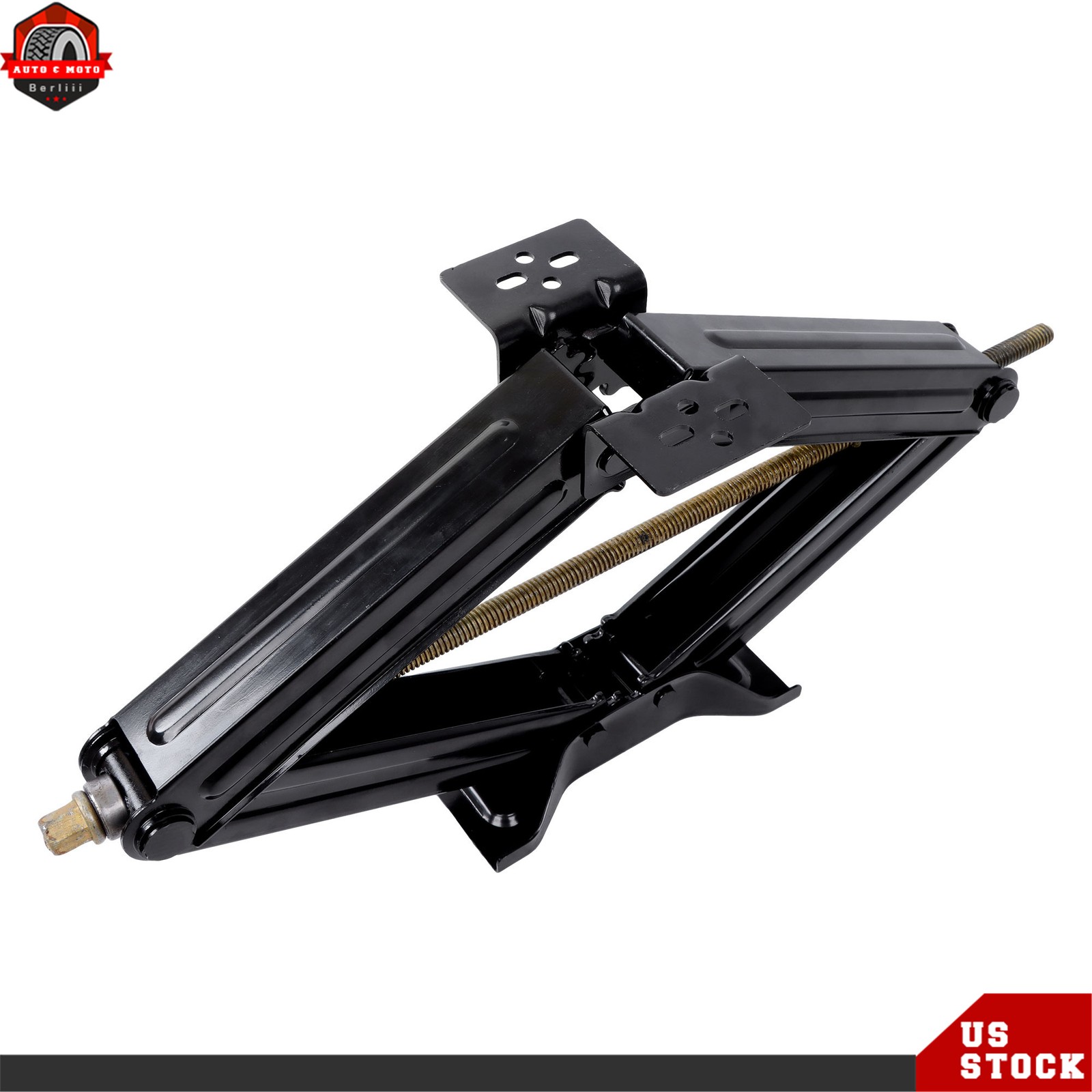 5000lbs 24″ For RV Camper Trailer Stabilizer Leveling Scissor Jack Kit Black