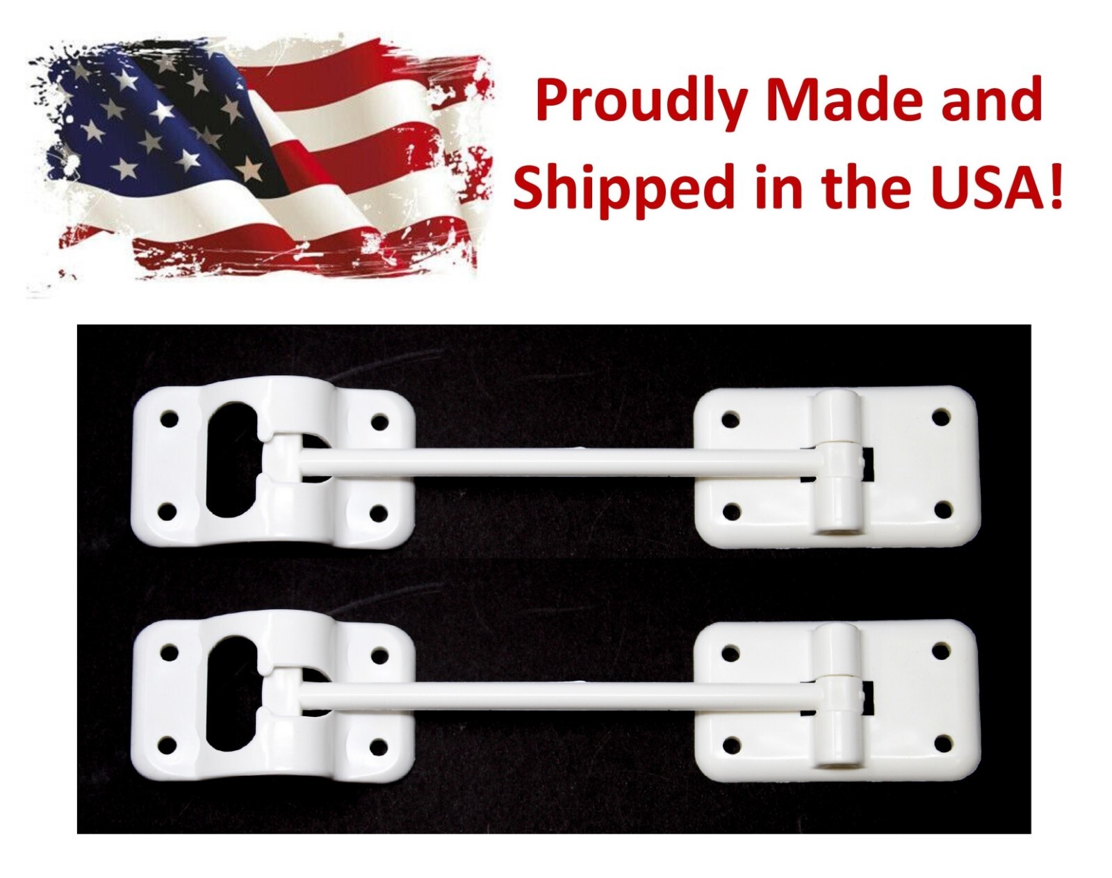 6″ T-Style Door Catch Latch Holder RV Camper Trailer Cargo Hatch White 2PK