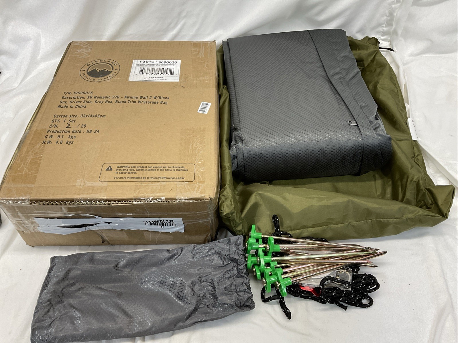 Overland Vehicle Systems 19690026 Xd Nomadic 270 Awning (Wall 2) W/Black Out