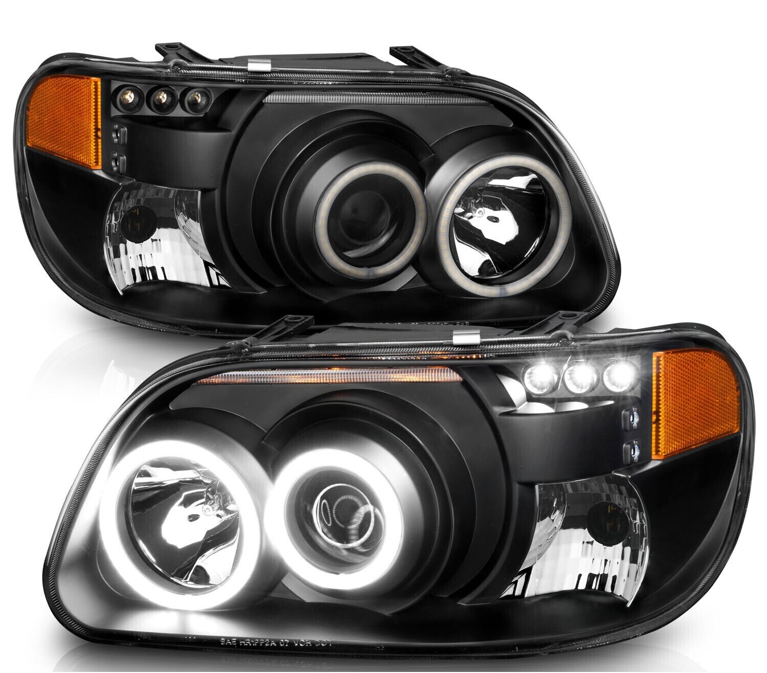 ALFA SEE YA 2002 2003 2004 2005 PROJECTOR BLACK HEADLIGHTS HEAD LAMPS LIGHTS RV